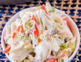 Крабовый салат классический: вкусные рецепты приготовления Крабовый салат из краба