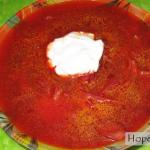 Mempersiapkan saus borscht