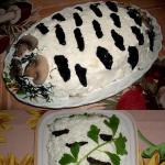Berezka saláta csirkefilével és uborkával Nyírfa saláta csirkefilével recept