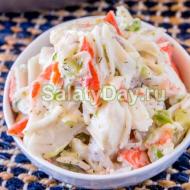 Klasikinės krabų salotos: skanūs receptai Krabų salotos iš krabų