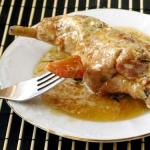 Rabbit stewed in sour cream in the oven step by step recipe How to pickle a rabbit for stewing in sour cream