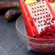 Beetroot caviar with eggplants and apples for the winter Beetroot caviar with eggplants