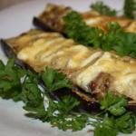 Oven-baked eggplant stuffed with vegetables: 4 recipes with photos