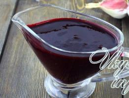 Blackcurrant sauces for the winter recipes